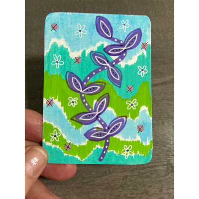 Colorful Fun aceo art card thumbnail 2