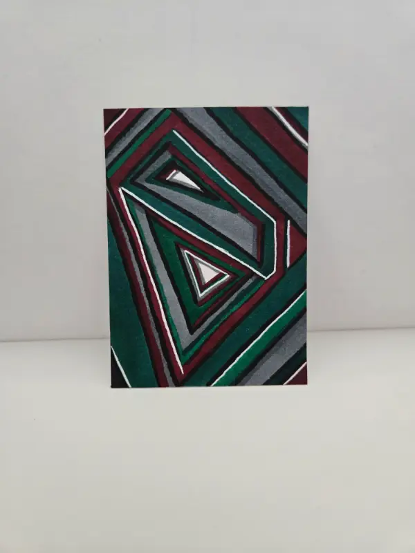 Abstract Corners aceo art card