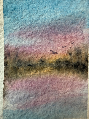 Sunset Marsh aceo art card thumbnail 2