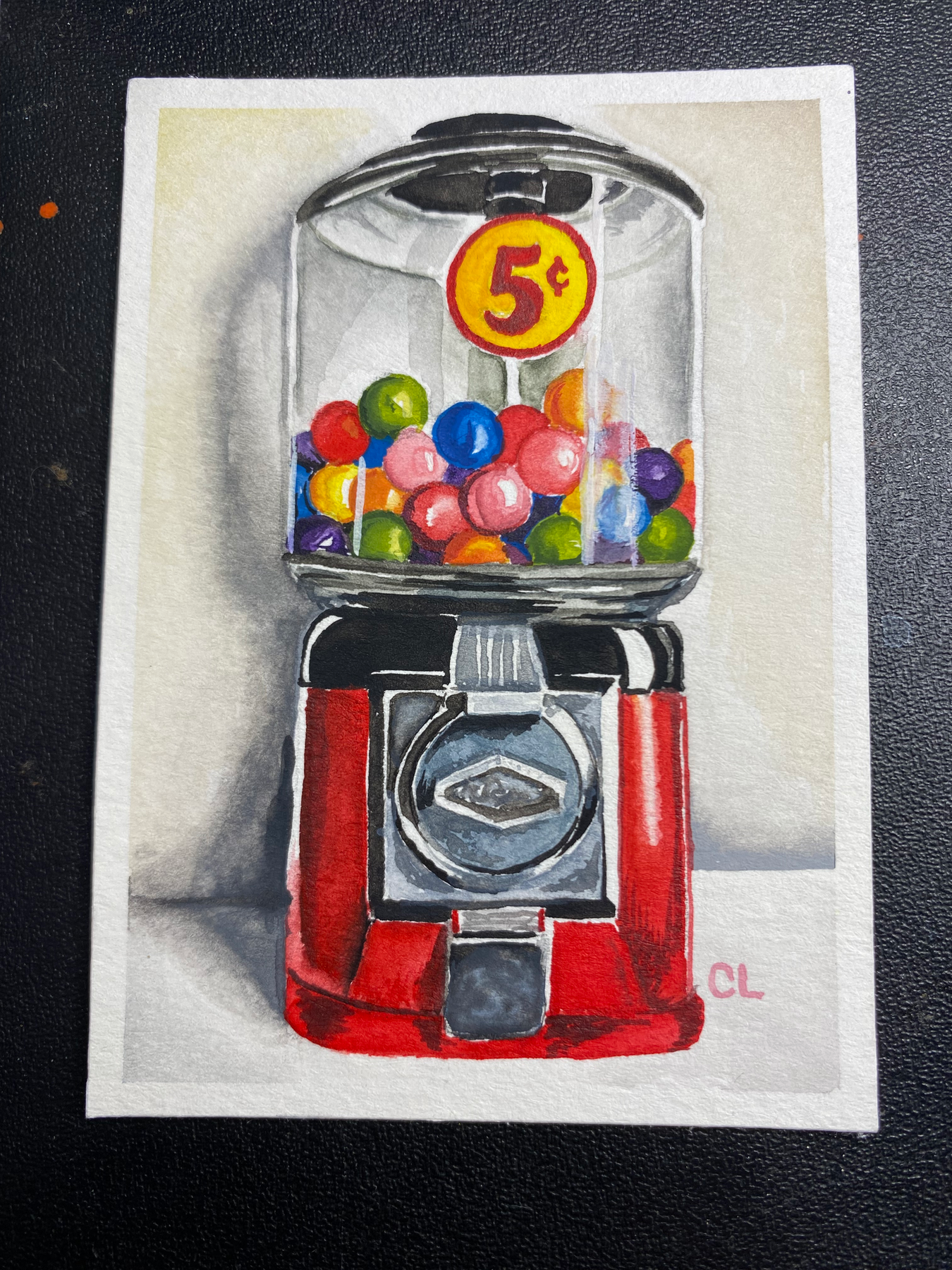 FIVE CENTS aceo art card