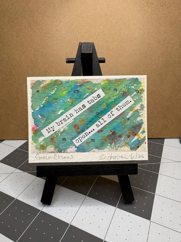 Green Chaos aceo art card