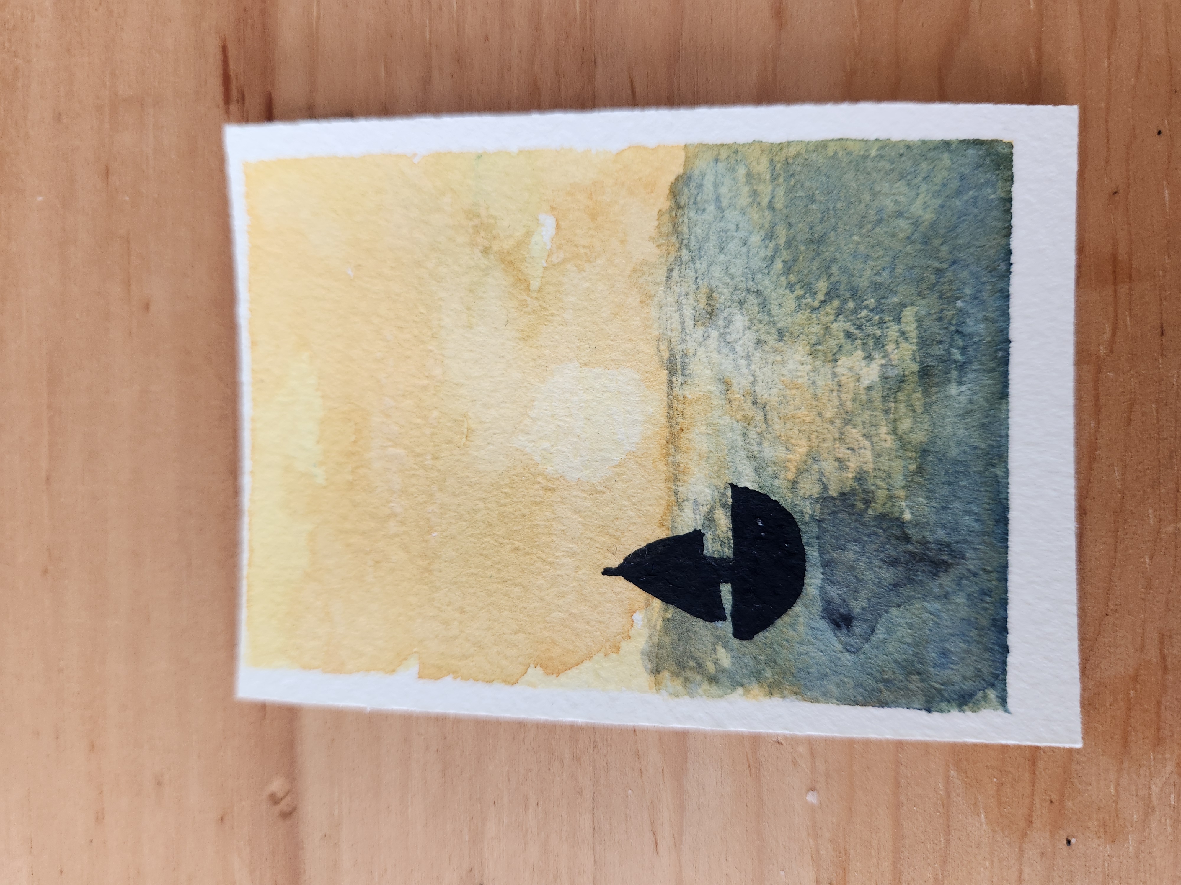 Sailing Sunset aceo art card