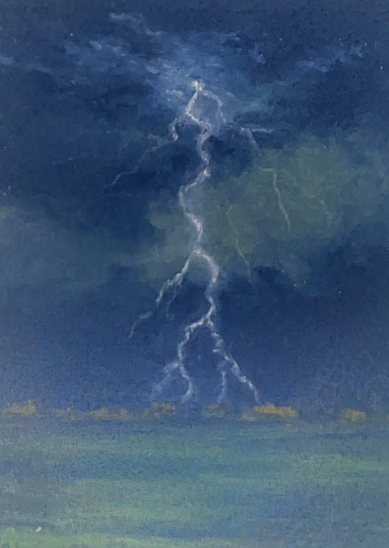 Lightning aceo art card