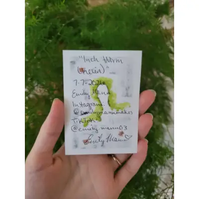 Inch Worm (Kevin) aceo art card thumbnail 2