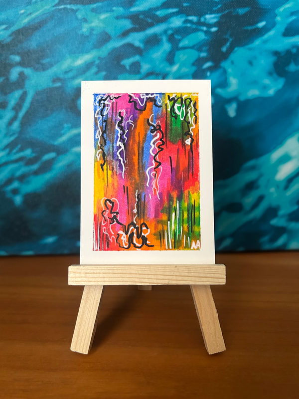 Vibrant Forest aceo art card