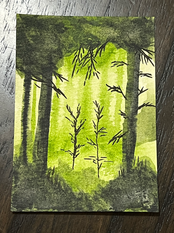 Deep in the Forest aceo art card