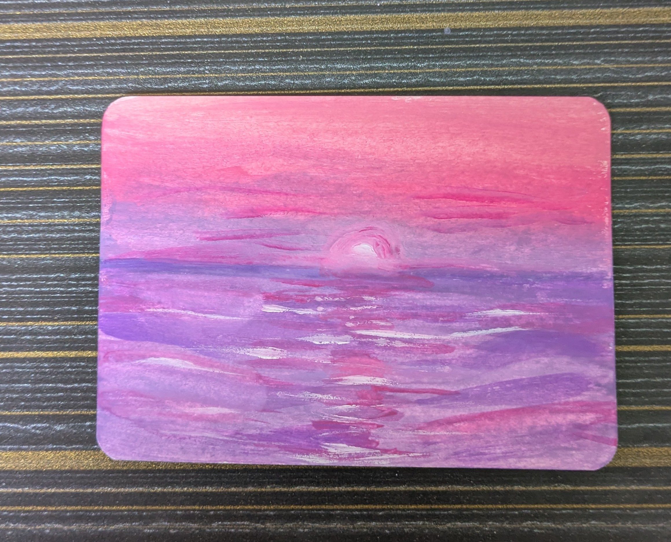 Ocean Pretty in Pink aceo art card