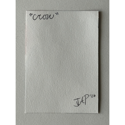 Crow aceo art card thumbnail 2