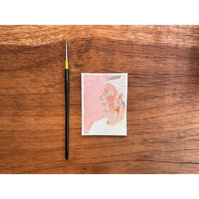 Aging with Beauty Female portrait aceo art card thumbnail 2