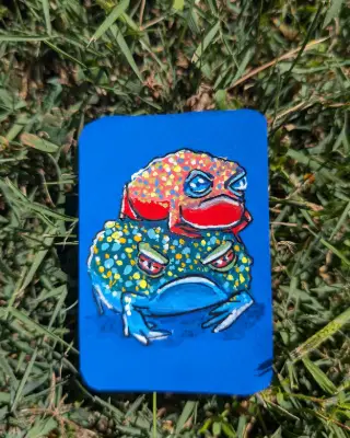 Linda and Frank aceo art card thumbnail 1