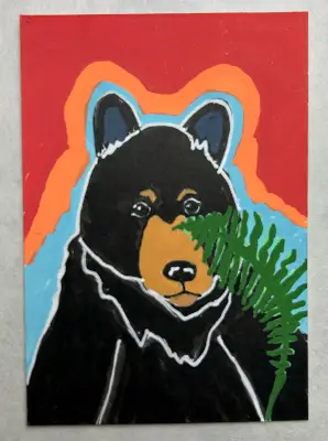 Twighlight Bear No. 5 aceo art card thumbnail 1