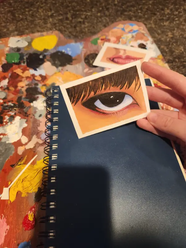 SpearB Eye Portrait aceo art card