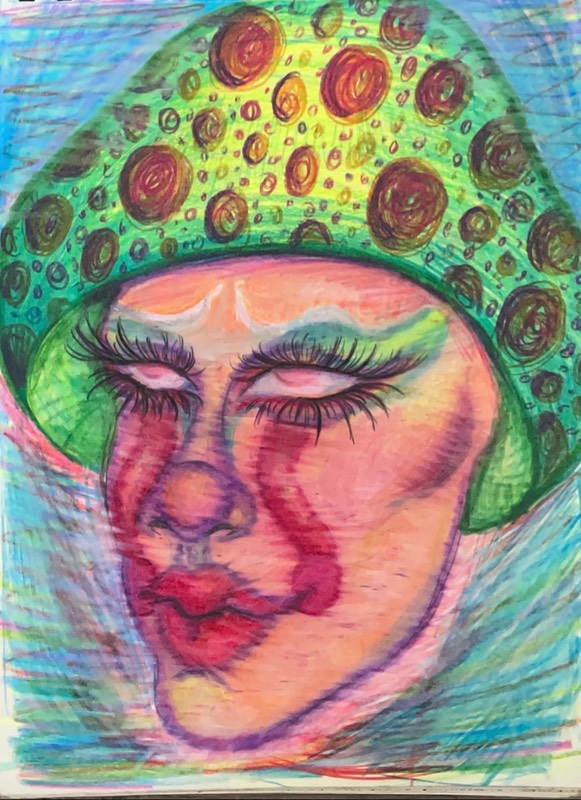 Clowncore aceo art card