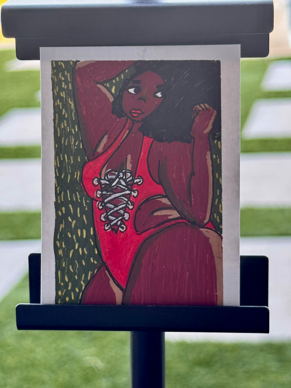 OOAK ACEO Acrylic and Watercolor “Beautiful” aceo art card