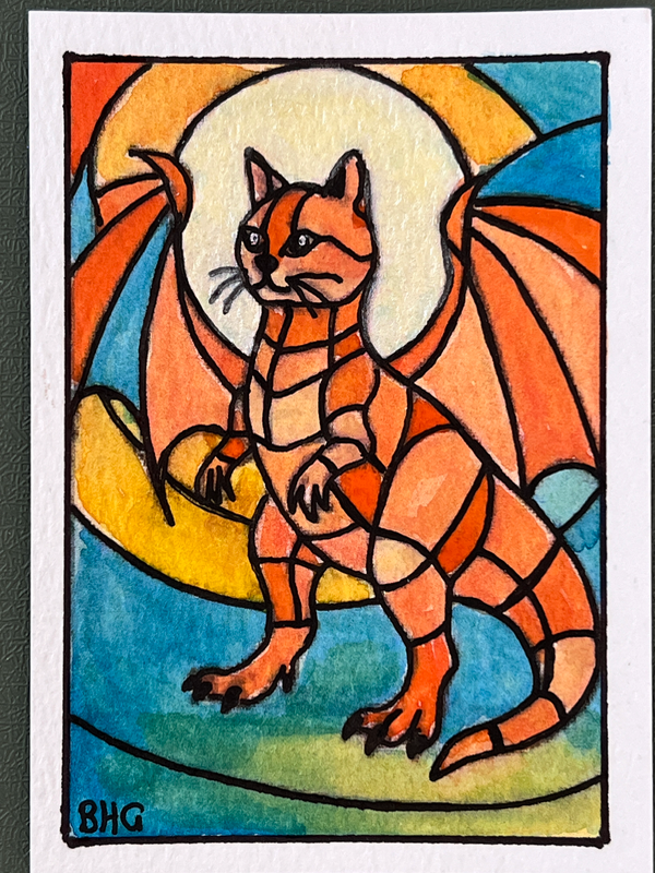 Catodactyl aceo art card