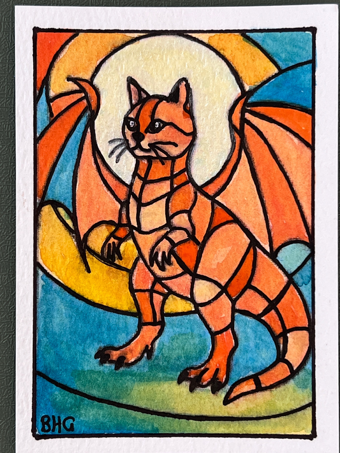 Catodactyl aceo art card