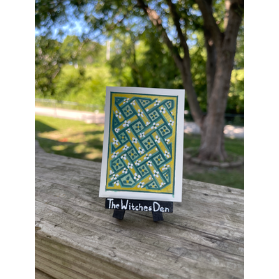 Alicent - medieval floral motif aceo art card thumbnail 1