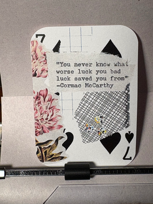 Flower Cormac McCarthy quote collage print by Mazerzine aceo art card thumbnail 1