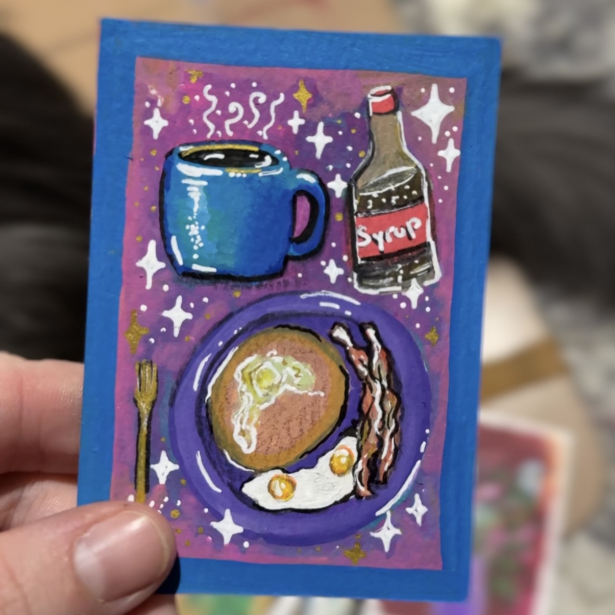 Mystical Breakfast aceo art card
