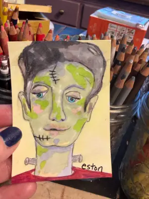 Frankie Boy Jr. aceo art card thumbnail 1