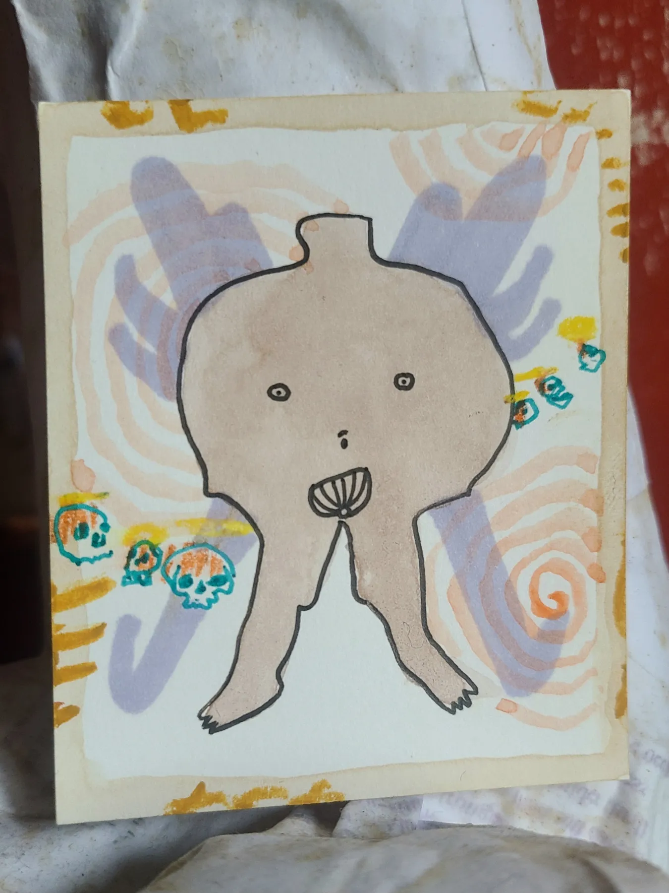 3/4: POTS aceo art card