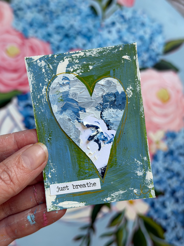 Just Breathe aceo art card