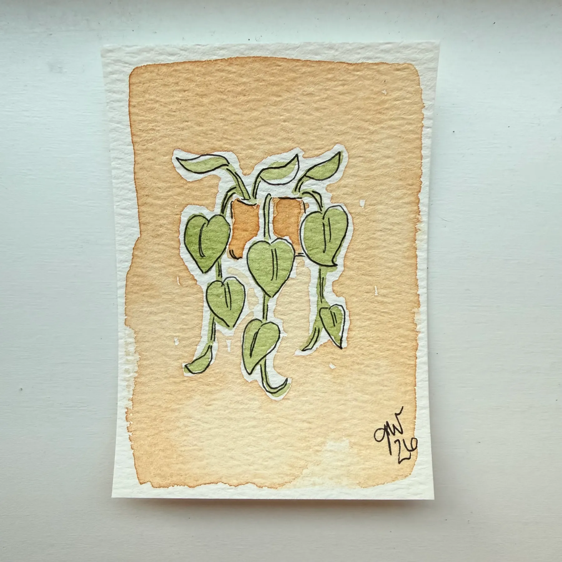 Happy Houseplants 1 | Pothos aceo art card