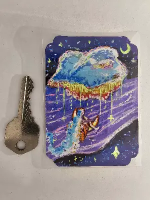 Moon Ride aceo art card thumbnail 2