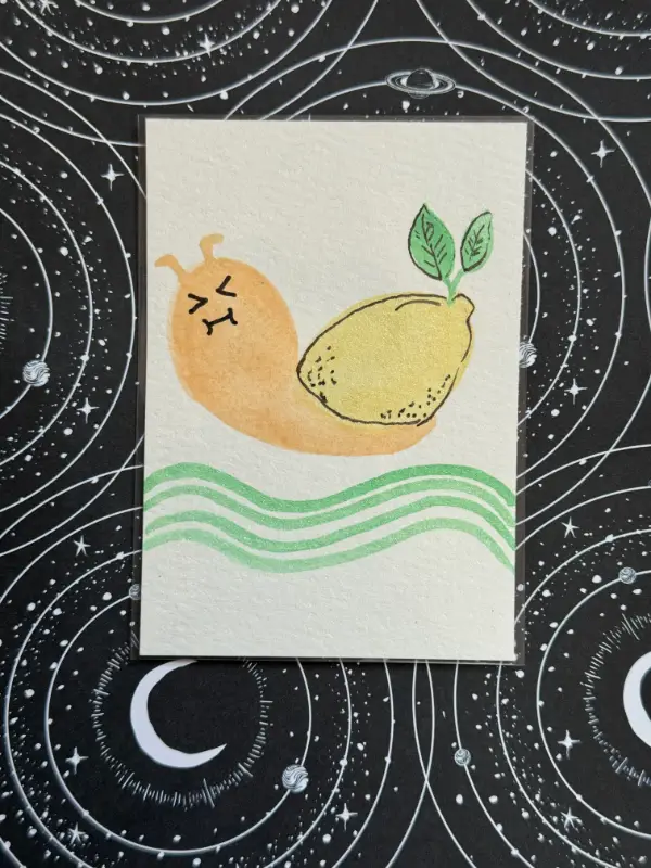 So Sour! Snail Series #2 aceo art card