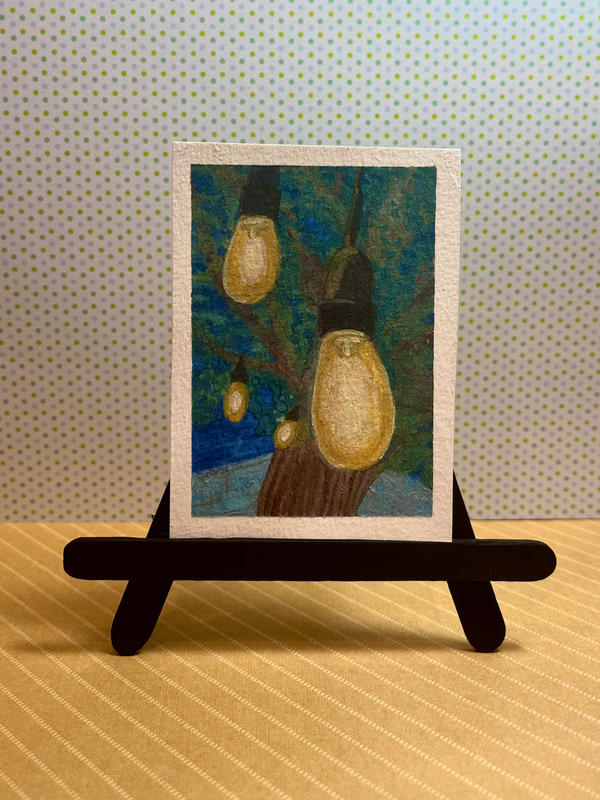 Hanging Lights aceo art card