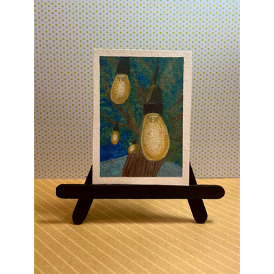 Hanging Lights aceo art card thumbnail 1