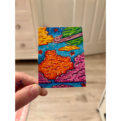 Space in the Sky aceo art card thumbnail 1