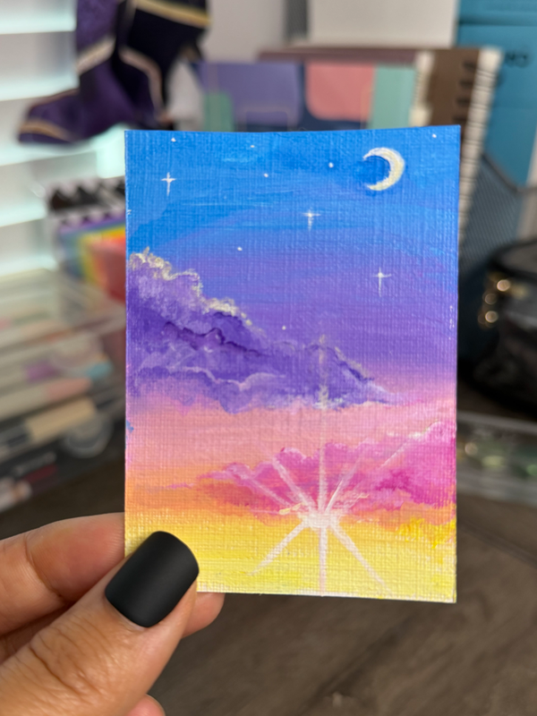 Dreamy Sunset 5 by IzzieQ aceo art card