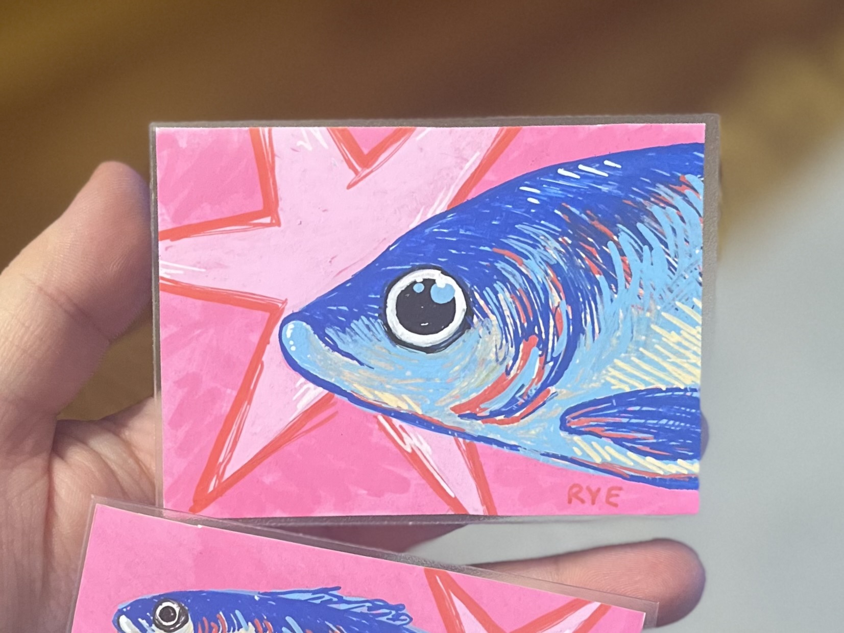 Starburst Sardine (1 of 2) aceo art card