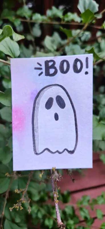 Peek a Boo aceo art card