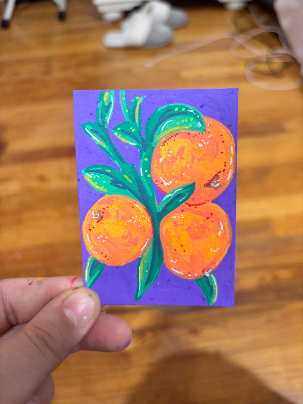 Oranges on the Vine aceo art card