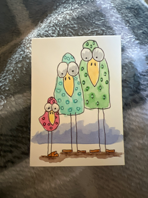 family Trauma aceo art card thumbnail 1