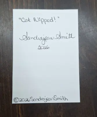Cat Nipped! aceo art card thumbnail 3