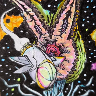The Star Eater aceo art card thumbnail 2