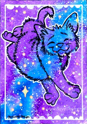 "Furry Belly!" by Jenivieve Design aceo art card thumbnail 2