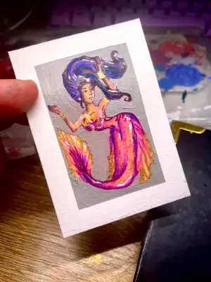 Salt & Gold aceo art card thumbnail 1