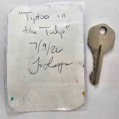 Tiptoe in the Tulip aceo art card thumbnail 3