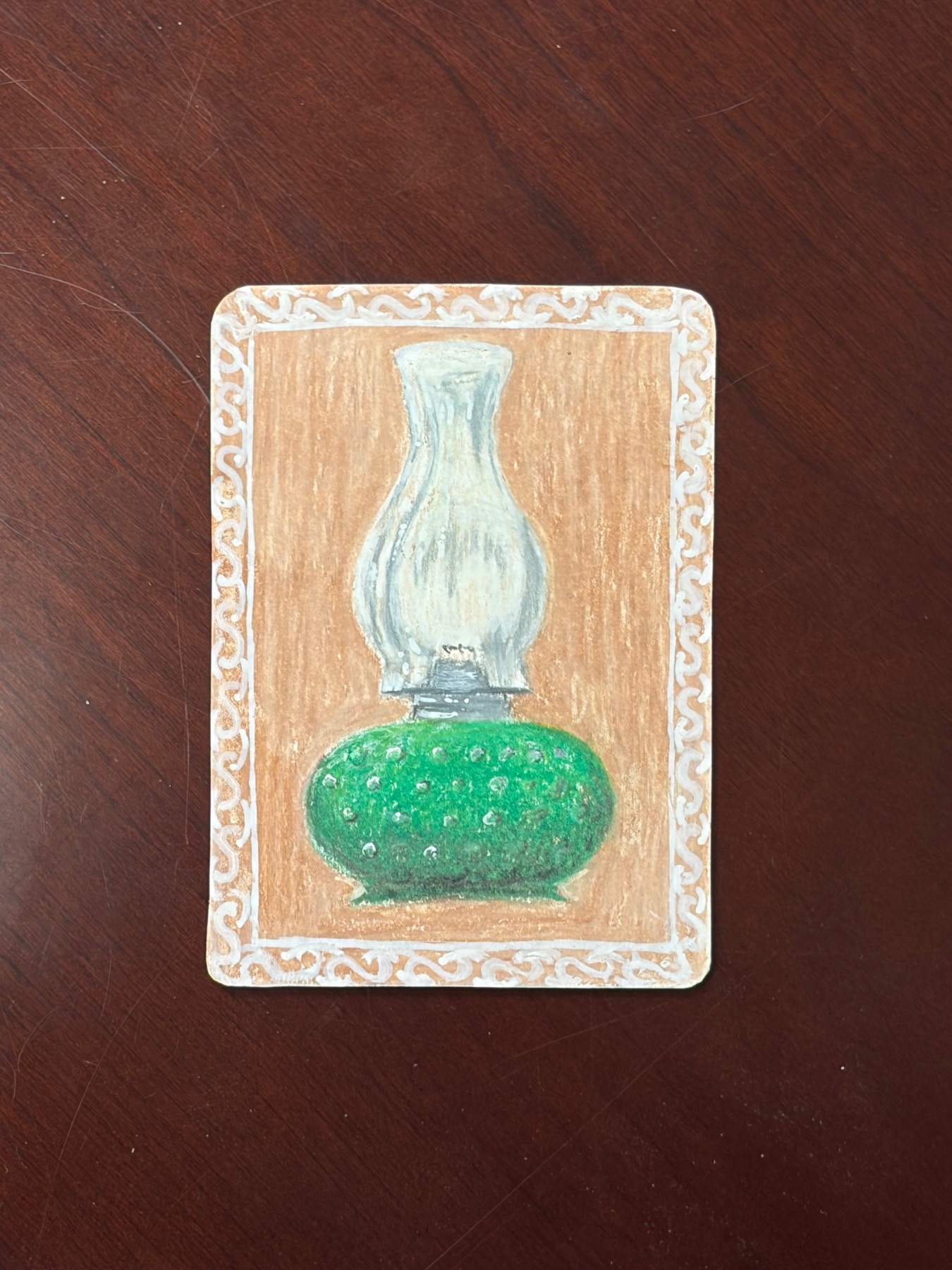 Moms Lamp aceo art card