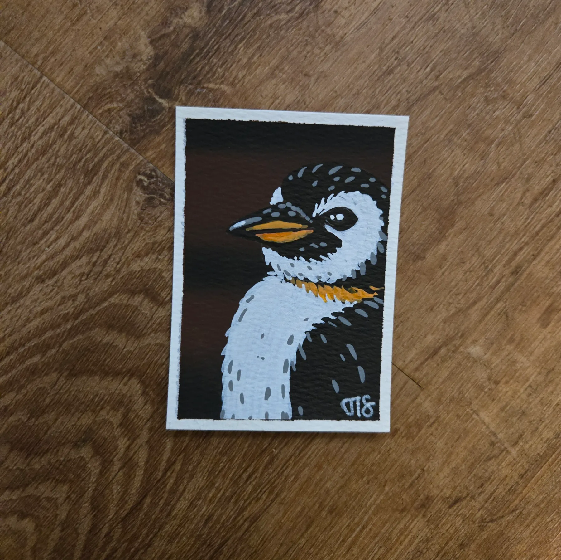 Penguin aceo art card