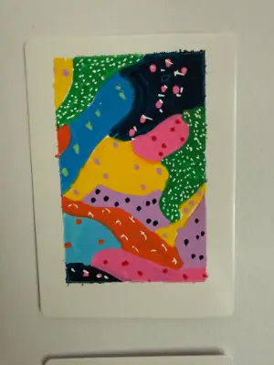 Confetti No. 2/6 - Original ACEO Abstract aceo art card thumbnail 1