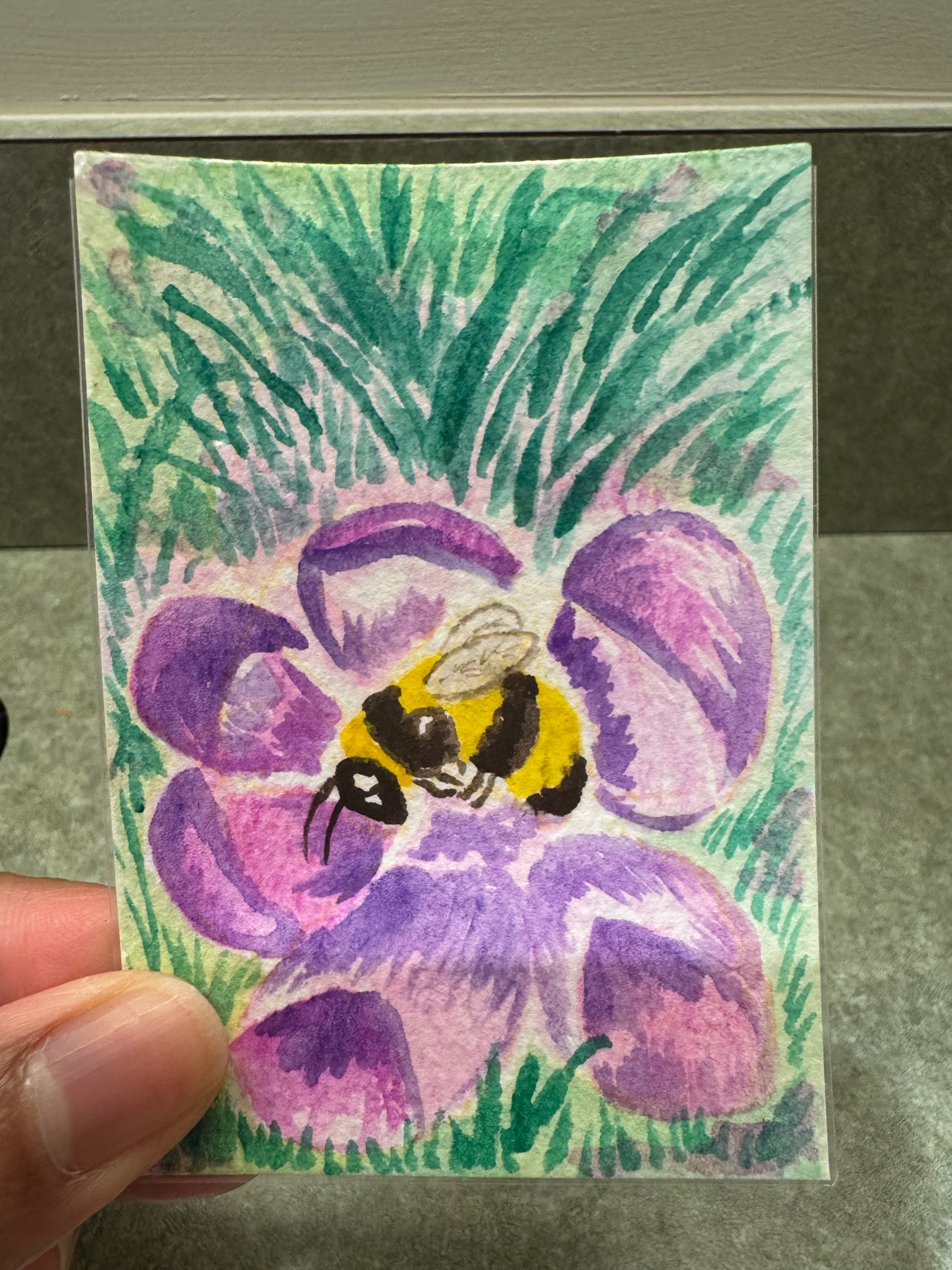 Bumble Bro 1/2 aceo art card