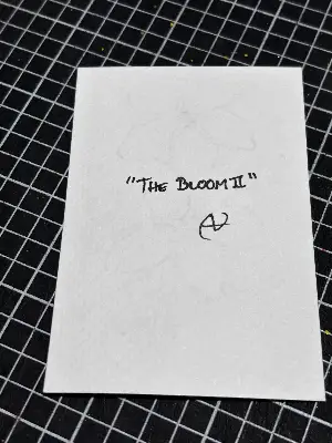 Yellow/White Plumeria Flower "The Bloom" aceo art card thumbnail 2