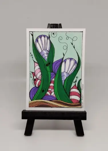 Under The Sea (Shells) aceo art card