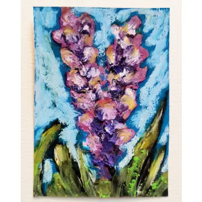 Lavender aceo art card thumbnail 1