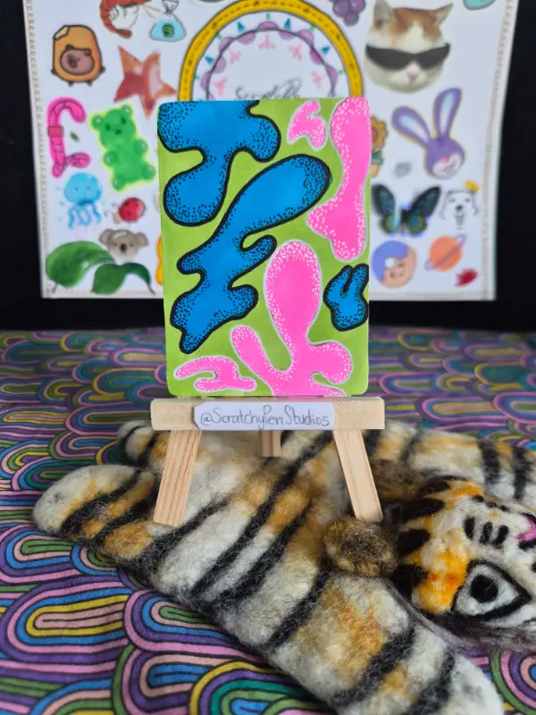 "Lava Lamp" Abstract aceo art card